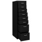 vidaXL Aktenschrank mit Rollen Schwarz 28x41x109 cm Metall vidaXL Aktenschrank mit Rollen Schwarz 28x41x109 cm Metall