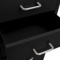 vidaXL Aktenschrank mit Rollen Schwarz 28x41x109 cm Metall vidaXL Aktenschrank mit Rollen Schwarz 28x41x109 cm Metall