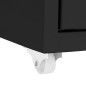 vidaXL Aktenschrank mit Rollen Schwarz 28x41x109 cm Metall vidaXL Aktenschrank mit Rollen Schwarz 28x41x109 cm Metall