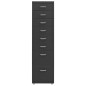 vidaXL Aktenschrank mit Rollen Anthrazit 28x41x109 cm Metall vidaXL Aktenschrank mit Rollen Anthrazit 28x41x109 cm Metall
