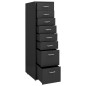 vidaXL Aktenschrank mit Rollen Anthrazit 28x41x109 cm Metall vidaXL Aktenschrank mit Rollen Anthrazit 28x41x109 cm Metall