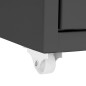 vidaXL Aktenschrank mit Rollen Anthrazit 28x41x109 cm Metall vidaXL Aktenschrank mit Rollen Anthrazit 28x41x109 cm Metall