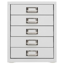 vidaXL Büroschrank Grau 28x35x35 cm Metall 