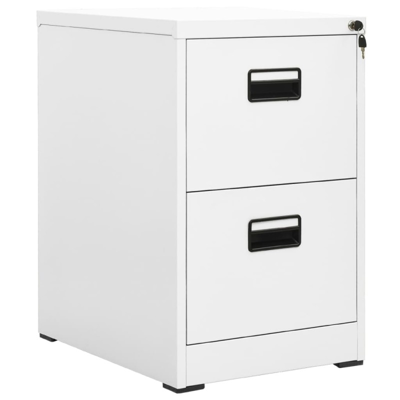 vidaXL Aktenschrank Weiß 46x62x72,5 cm Stahl vidaXL Aktenschrank Weiß 46x62x72,5 cm Stahl