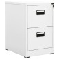 vidaXL Aktenschrank Weiß 46x62x72,5 cm Stahl vidaXL Aktenschrank Weiß 46x62x72,5 cm Stahl
