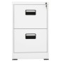 vidaXL Aktenschrank Weiß 46x62x72,5 cm Stahl vidaXL Aktenschrank Weiß 46x62x72,5 cm Stahl