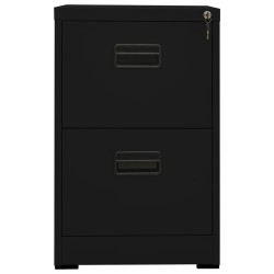 vidaXL Aktenschrank Schwarz 46x62x72,5 cm Stahl