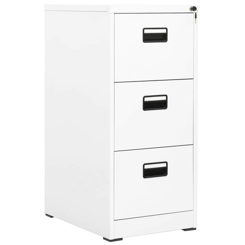 vidaXL Aktenschrank Weiß 46x62x102,5 cm Stahl vidaXL Aktenschrank Weiß 46x62x102,5 cm Stahl