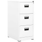 vidaXL Aktenschrank Weiß 46x62x102,5 cm Stahl vidaXL Aktenschrank Weiß 46x62x102,5 cm Stahl
