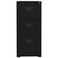 vidaXL Aktenschrank Schwarz 46x62x102,5 cm Stahl