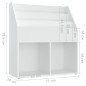 vidaXL Kinder-Bücherregal Weiß 71x30x78,5 cm Holzwerkstoff vidaXL Kinder-Bücherregal Weiß 71x30x78,5 cm Holzwerkstoff