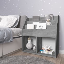 vidaXL Kinder-Bücherregal Betongrau 71x30x78,5 cm Holzwerkstoff