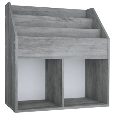 vidaXL Kinder-Bücherregal Betongrau 71x30x78,5 cm Holzwerkstoff