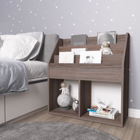 vidaXL Kinder-Bücherregal Grau Sonoma-Eiche 71x30x78,5cm Holzwerkstoff