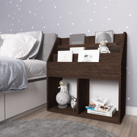 vidaXL Kinder-Bücherregal Räuchereiche 71x30x78,5 cm Holzwerkstoff