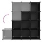 vidaXL Regalsystem mit 12 Würfeln Schwarz PP vidaXL Regalsystem mit 12 Würfeln Schwarz PP