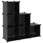 vidaXL Regalsystem mit 6 Würfeln Schwarz PP vidaXL Regalsystem mit 6 Würfeln Schwarz PP