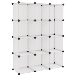 vidaXL Regalsystem mit 12 Würfeln Transparent PP