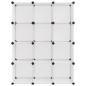 vidaXL Regalsystem mit 12 Würfeln Transparent PP vidaXL Regalsystem mit 12 Würfeln Transparent PP