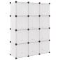 vidaXL Regalsystem mit 12 Würfeln Transparent PP vidaXL Regalsystem mit 12 Würfeln Transparent PP
