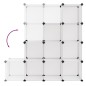 vidaXL Regalsystem mit 12 Würfeln Transparent PP vidaXL Regalsystem mit 12 Würfeln Transparent PP