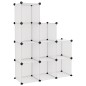 vidaXL Regalsystem mit 9 Würfeln Transparent PP vidaXL Regalsystem mit 9 Würfeln Transparent PP
