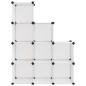 vidaXL Regalsystem mit 9 Würfeln Transparent PP vidaXL Regalsystem mit 9 Würfeln Transparent PP