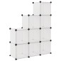vidaXL Regalsystem mit 9 Würfeln Transparent PP vidaXL Regalsystem mit 9 Würfeln Transparent PP