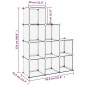 vidaXL Regalsystem mit 9 Würfeln Transparent PP vidaXL Regalsystem mit 9 Würfeln Transparent PP