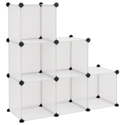 vidaXL Regalsystem mit 6 Würfeln Transparent PP