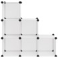 vidaXL Regalsystem mit 6 Würfeln Transparent PP vidaXL Regalsystem mit 6 Würfeln Transparent PP