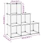 vidaXL Regalsystem mit 6 Würfeln Transparent PP vidaXL Regalsystem mit 6 Würfeln Transparent PP