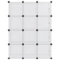 vidaXL Regalsystem mit 12 Würfeln und Türen Transparent PP vidaXL Regalsystem mit 12 Würfeln und Türen Transparent PP
