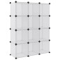 vidaXL Regalsystem mit 12 Würfeln und Türen Transparent PP vidaXL Regalsystem mit 12 Würfeln und Türen Transparent PP