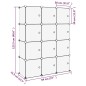 vidaXL Regalsystem mit 12 Würfeln und Türen Transparent PP vidaXL Regalsystem mit 12 Würfeln und Türen Transparent PP