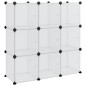 vidaXL Regalsystem mit 9 Würfeln und Türen Transparent PP vidaXL Regalsystem mit 9 Würfeln und Türen Transparent PP