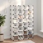 vidaXL Schuhregal Transparent 93x36,5x140 cm PP vidaXL Schuhregal Transparent 93x36,5x140 cm PP