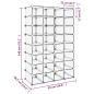 vidaXL Schuhregal Transparent 93x36,5x140 cm PP vidaXL Schuhregal Transparent 93x36,5x140 cm PP
