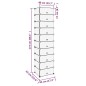 vidaXL Schuhregal Transparent 44x32x174 cm PP vidaXL Schuhregal Transparent 44x32x174 cm PP