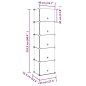 vidaXL Schuhregal Transparent 44x31,5x153,5 cm PP vidaXL Schuhregal Transparent 44x31,5x153,5 cm PP