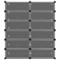 vidaXL Schuhregal Schwarz 94,5x36,5x106 cm PP vidaXL Schuhregal Schwarz 94,5x36,5x106 cm PP