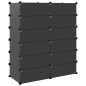 vidaXL Schuhregal Schwarz 94,5x36,5x106 cm PP vidaXL Schuhregal Schwarz 94,5x36,5x106 cm PP