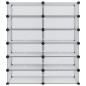 vidaXL Schuhregal Transparent 94,5x36,5x106 cm PP vidaXL Schuhregal Transparent 94,5x36,5x106 cm PP