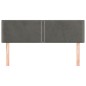 Kopfteile 2 Stk. Dunkelgrau 72x5x78/88 cm Samt