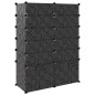 vidaXL Schuhregal Schwarz 94x37x125 cm PP vidaXL Schuhregal Schwarz 94x37x125 cm PP