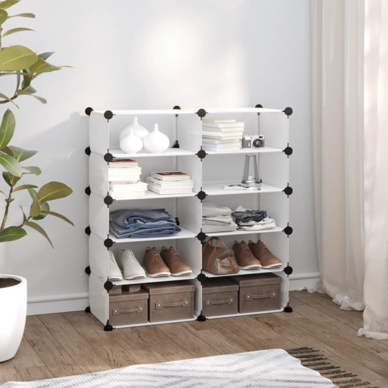vidaXL Schuhregal Transparent 84x32x88,5 cm PP vidaXL Schuhregal Transparent 84x32x88,5 cm PP