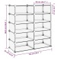 vidaXL Schuhregal Transparent 84x32x88,5 cm PP vidaXL Schuhregal Transparent 84x32x88,5 cm PP