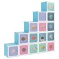 vidaXL Kinderschrank Modular mit 15 Würfeln Blau PP vidaXL Kinderschrank Modular mit 15 Würfeln Blau PP