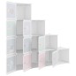 vidaXL Kinderschrank Modular mit 10 Würfeln Weiß PP vidaXL Kinderschrank Modular mit 10 Würfeln Weiß PP