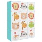 vidaXL Kinderschrank Modular mit 12 Würfeln Grün PP vidaXL Kinderschrank Modular mit 12 Würfeln Grün PP